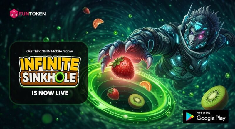 FUNToken Launches Third Mobile Game, Infinite Sinkhole